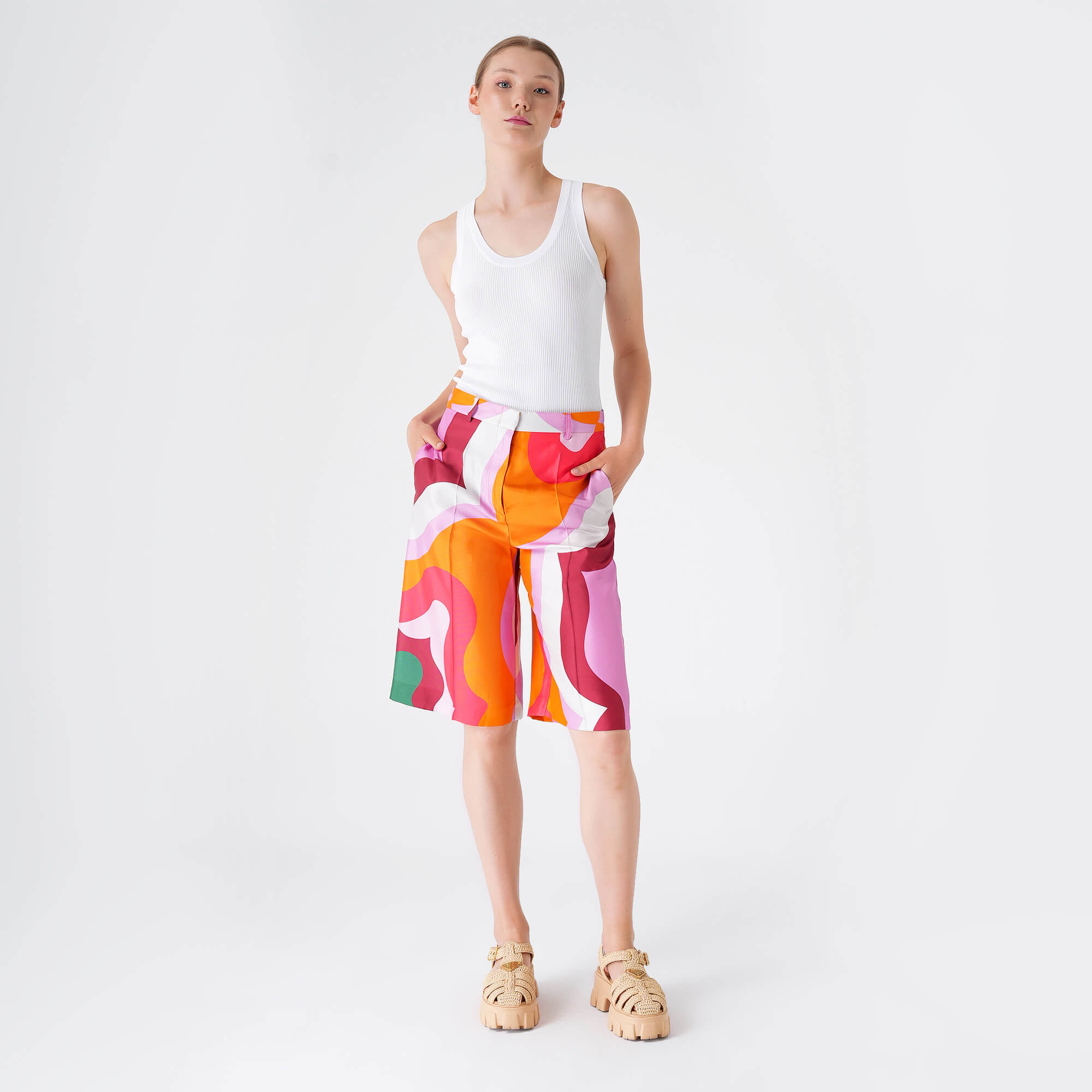 Etro - Pink&Orange Silk Short